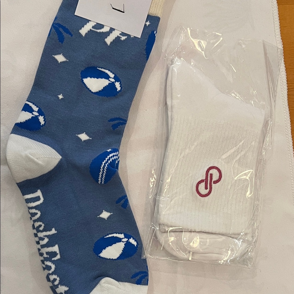 Blue and White Poshmark Socks